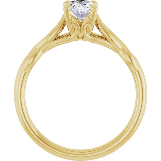 oval-14K Yellow gold