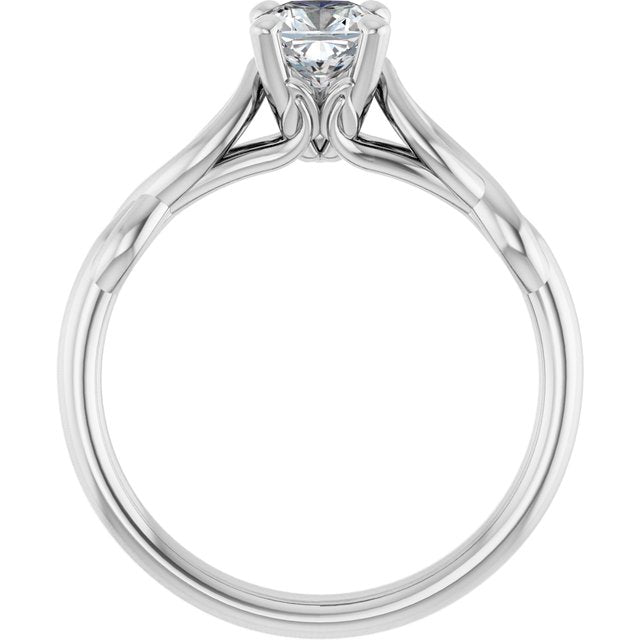 cushion-14K White gold