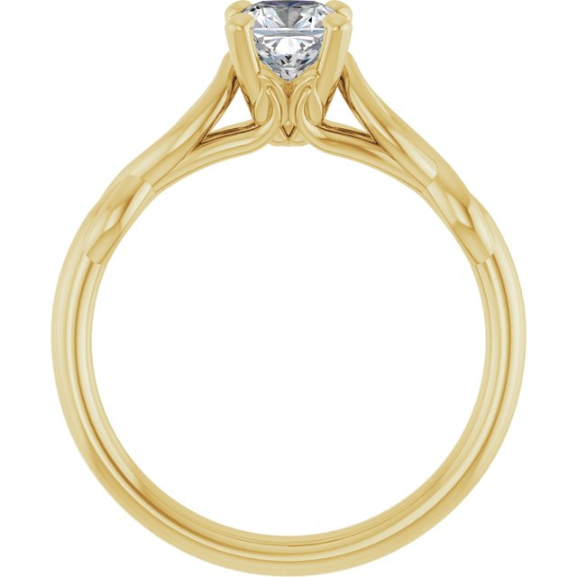 cushion-14K Yellow gold