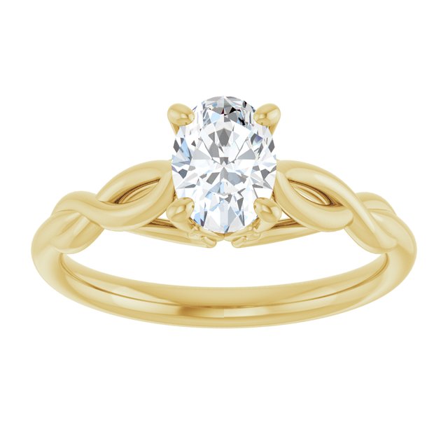 oval-10K Yellow gold