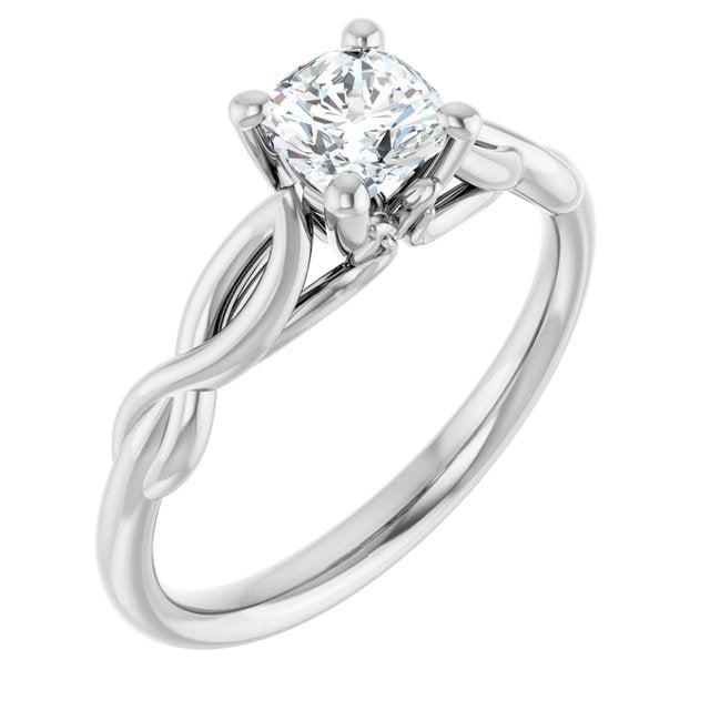 cushion-14K White gold