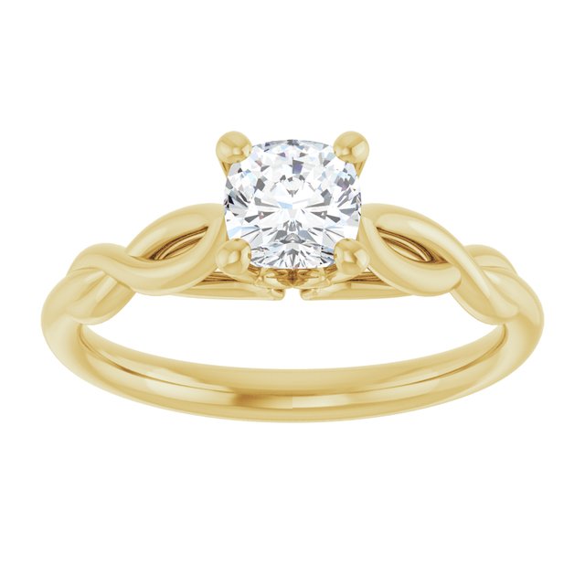 cushion-18K Yellow gold