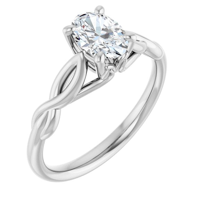 oval-18K White gold