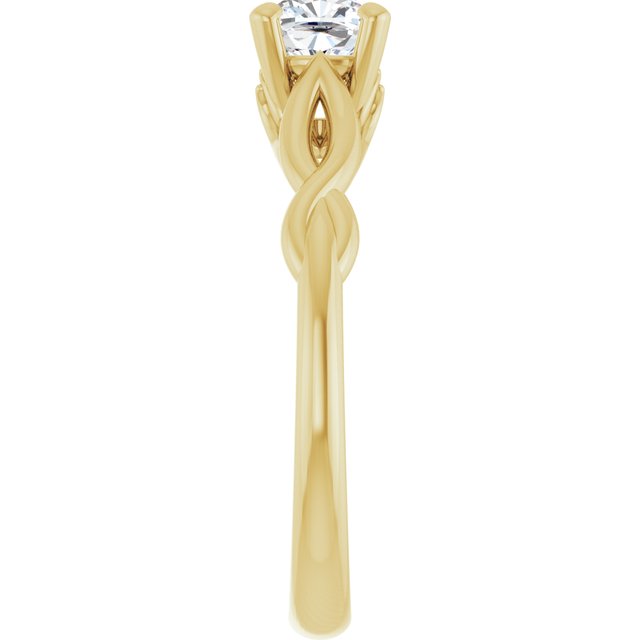 cushion-14K Yellow gold