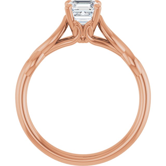 asscher-18K Rose gold