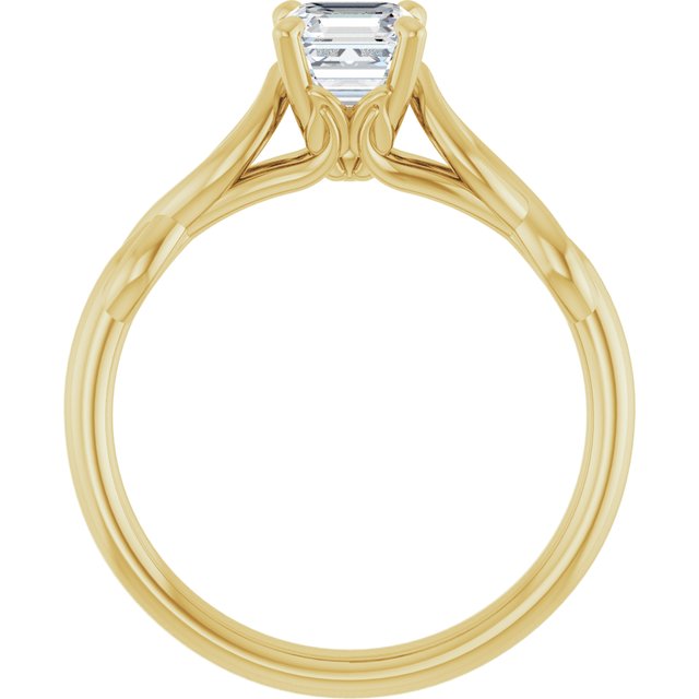 asscher-14K Yellow gold