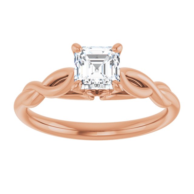 asscher-18K Rose gold