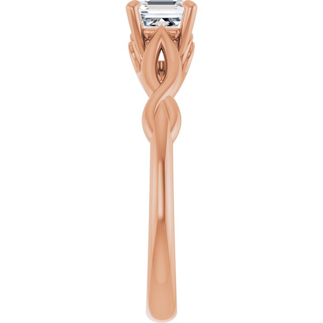 asscher-10K Rose gold