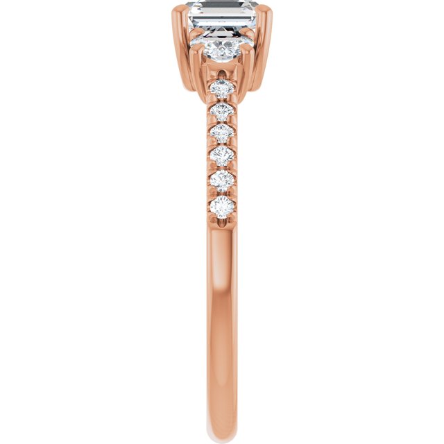 asscher-10K Rose gold