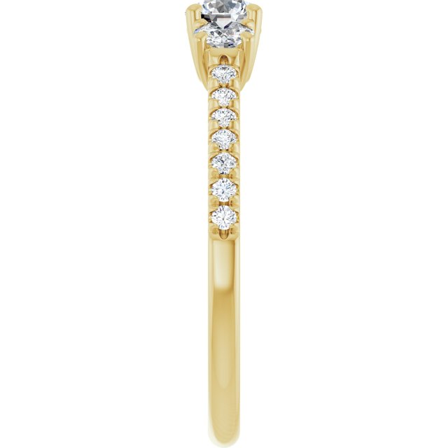 round-14K Yellow gold