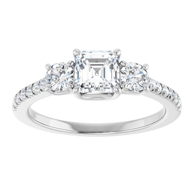 asscher-14K White gold