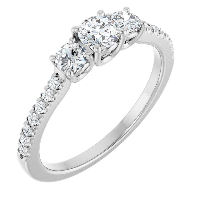 round-14K White gold