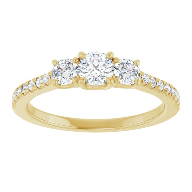round-14K Yellow gold