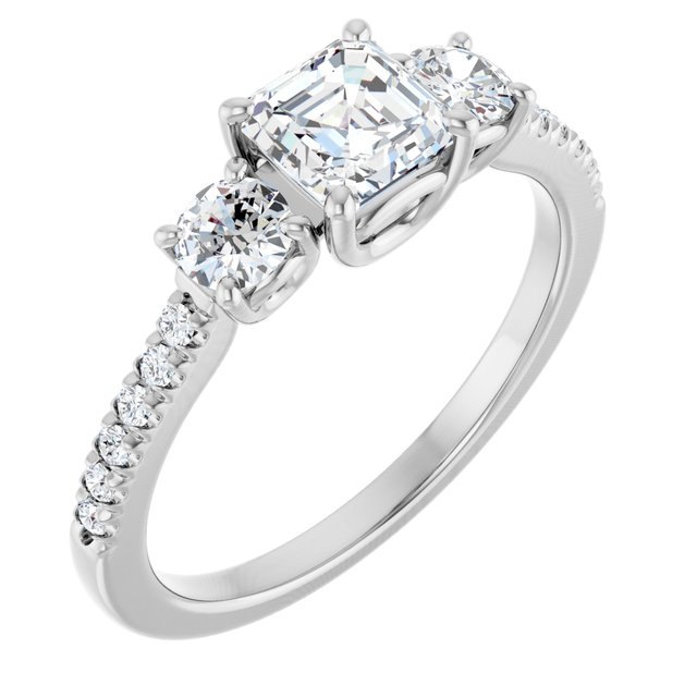asscher-10K White gold