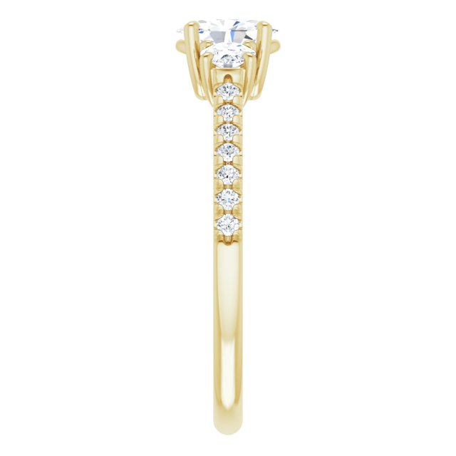 oval-14K Yellow gold