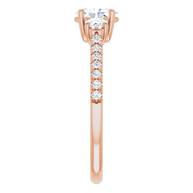 oval-14K Rose gold