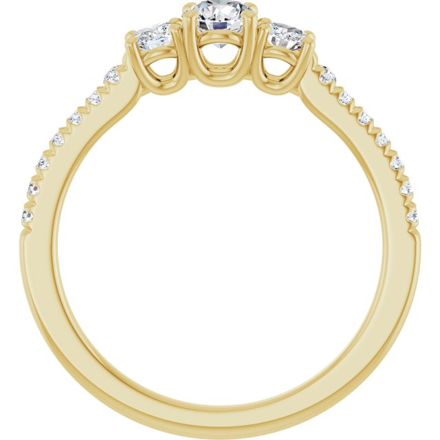 round-14K Yellow gold