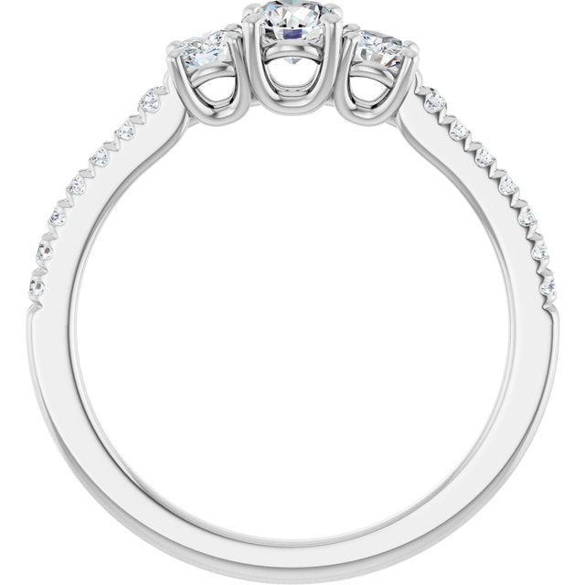 round-14K White gold