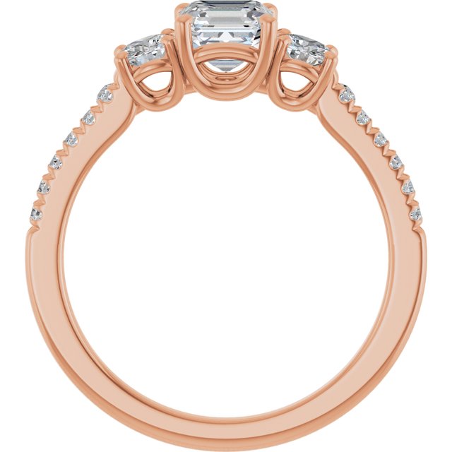 asscher-18K Rose gold