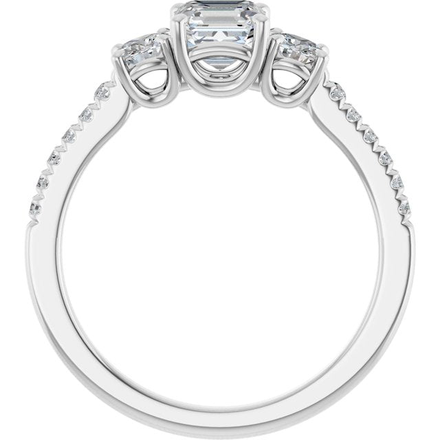 asscher-14K White gold