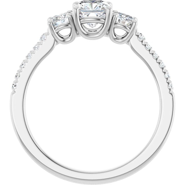 cushion-10K White gold
