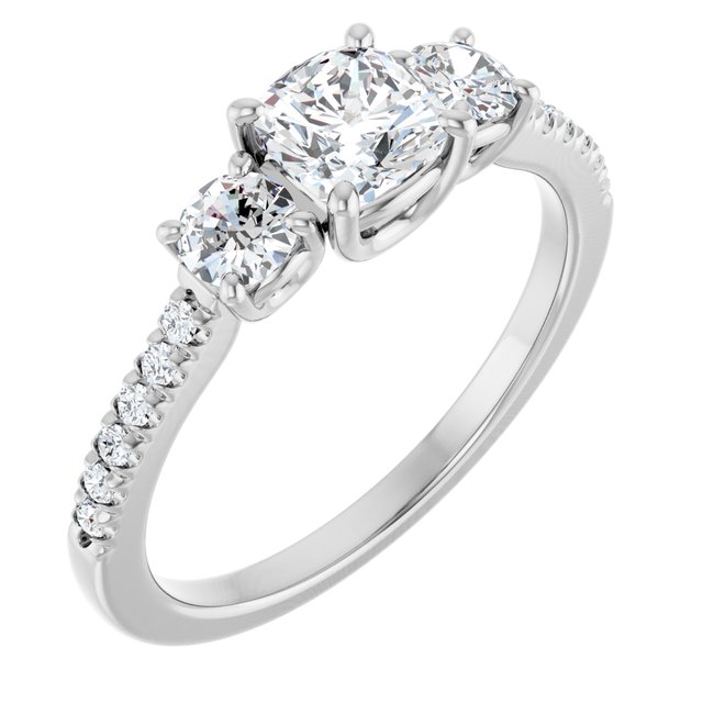 cushion-10K White gold