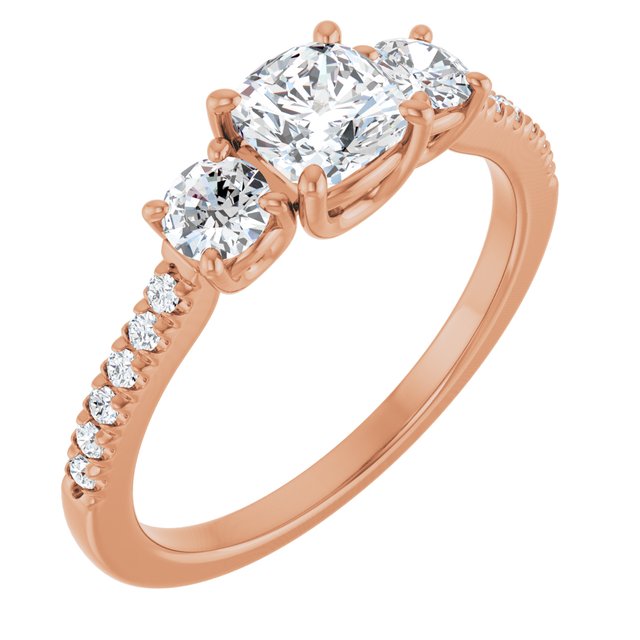 cushion-14K Rose gold