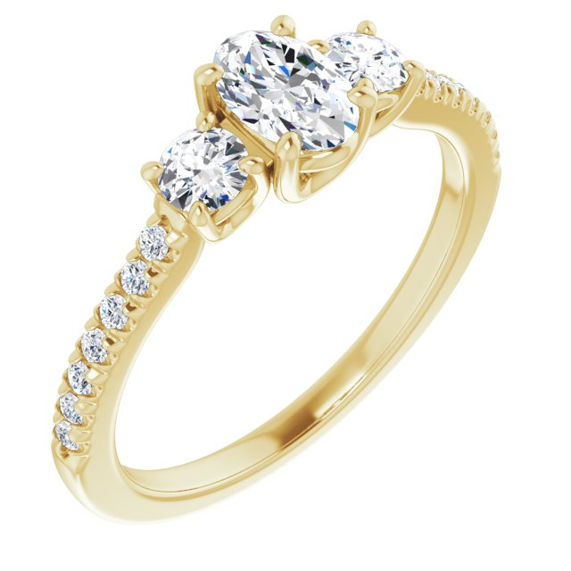 oval-10K Yellow gold