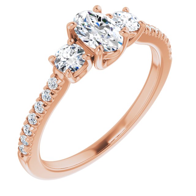 oval-14K Rose gold