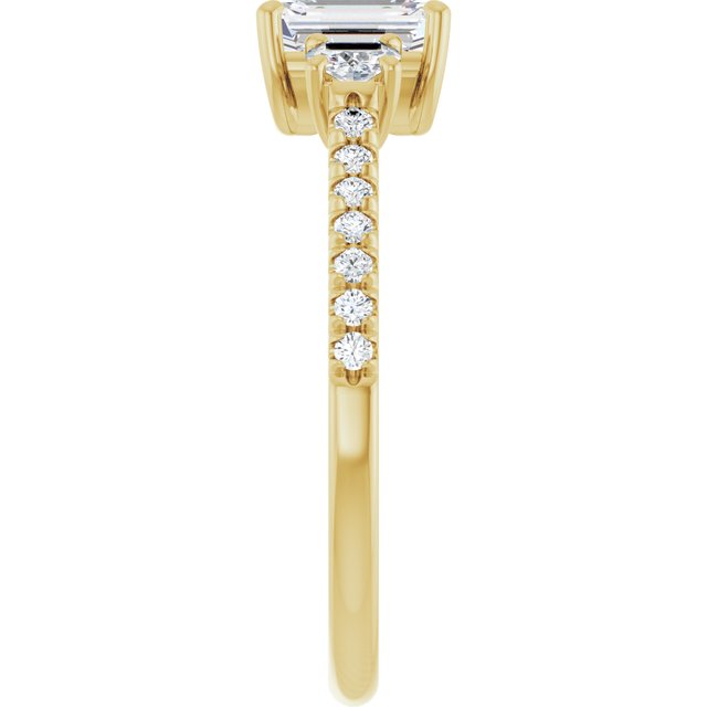 emerald-10K Yellow gold