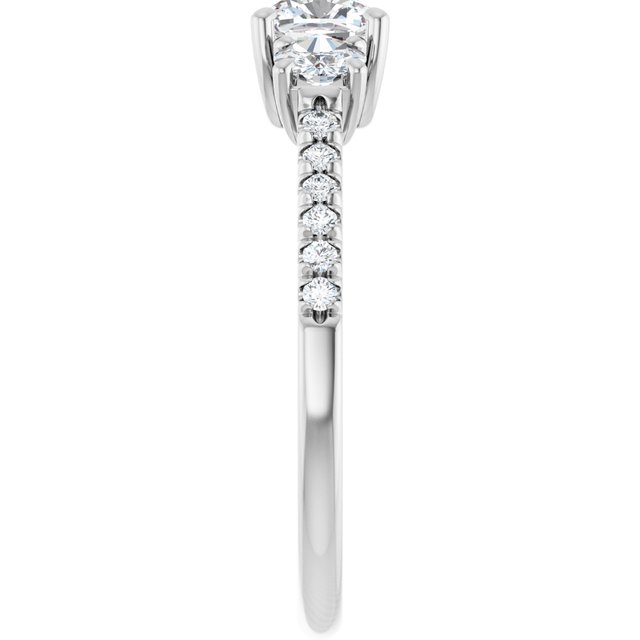 cushion-14K White gold