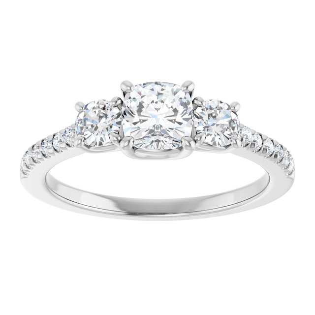 cushion-10K White gold