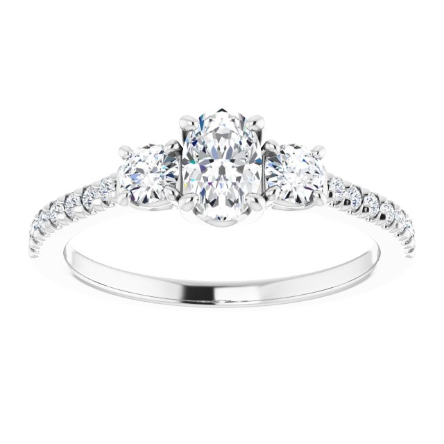 oval-14K White gold