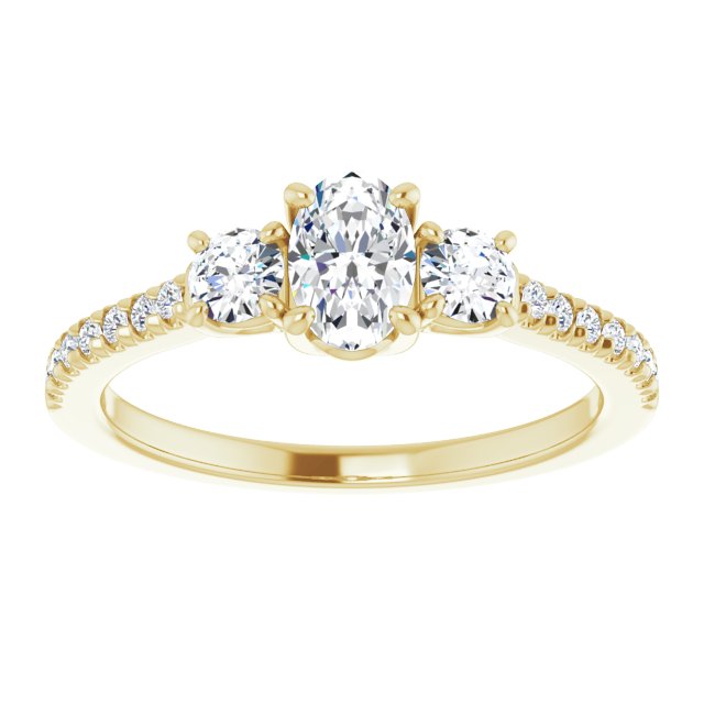 oval-10K Yellow gold