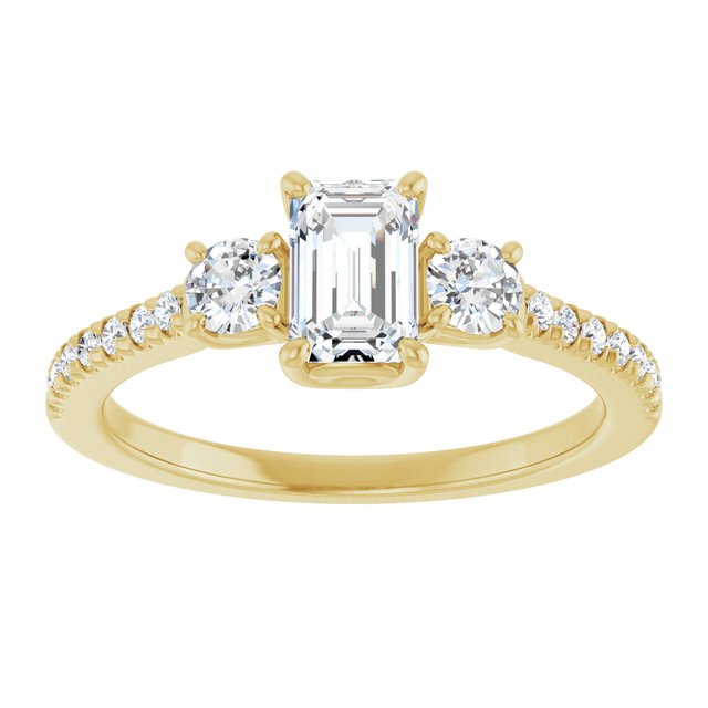 emerald-14K Yellow gold