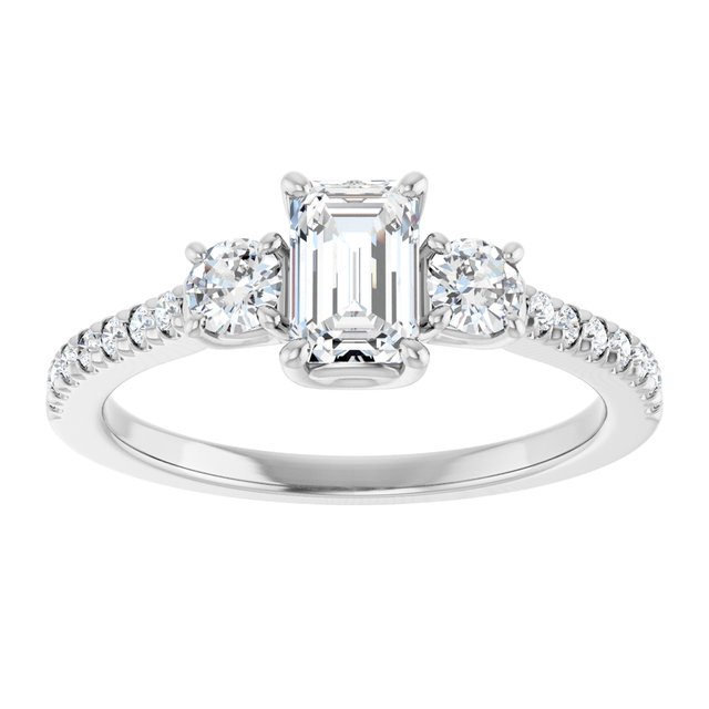 emerald-14K White gold