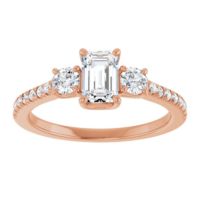 emerald-18K Rose gold