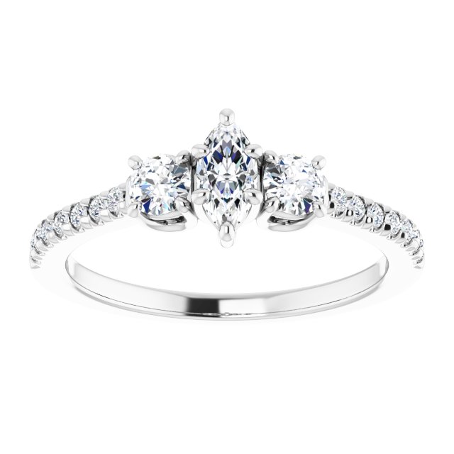 marquise-14K White gold