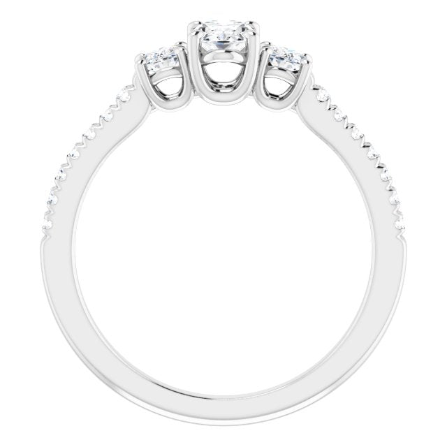 oval-14K White gold