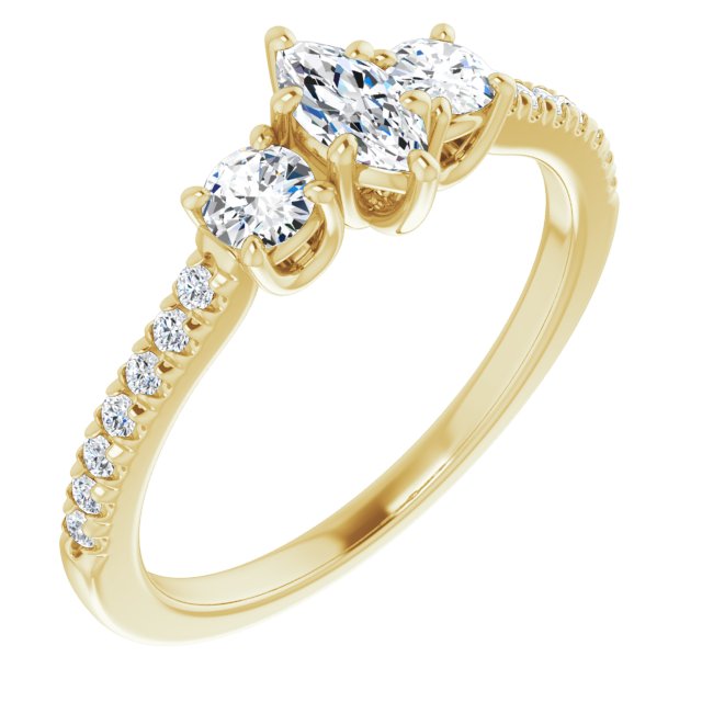 marquise-14K Yellow gold