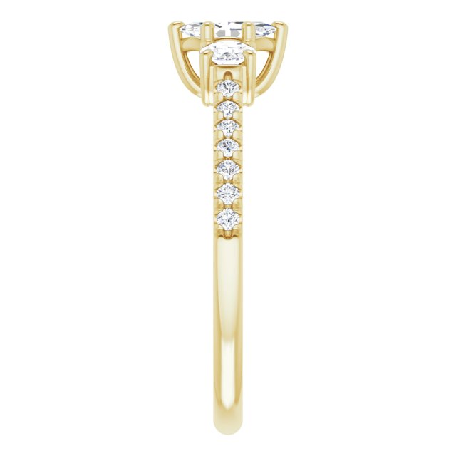 marquise-10K Yellow gold