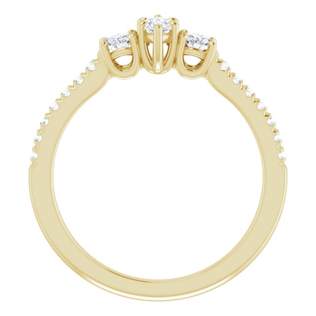 marquise-14K Yellow gold