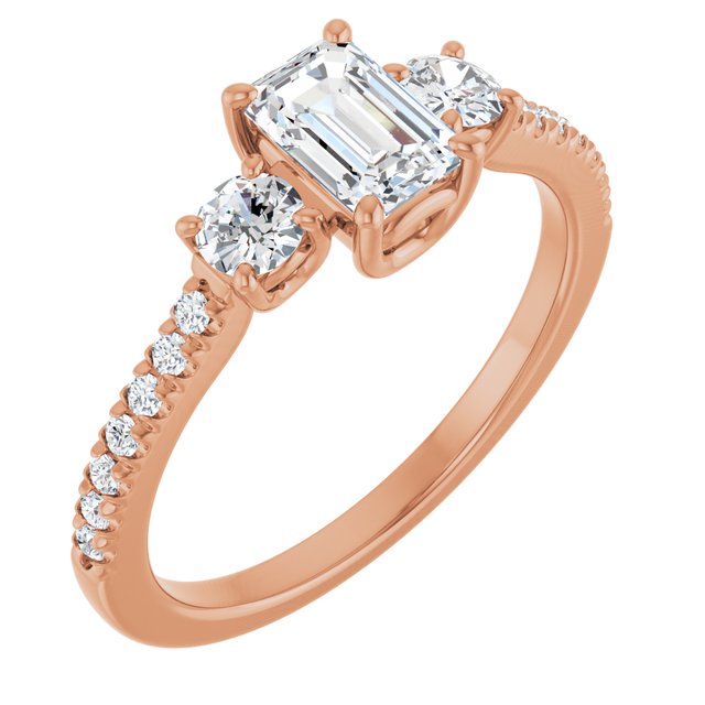 emerald-10K Rose gold