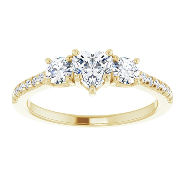 heart-10K Yellow gold