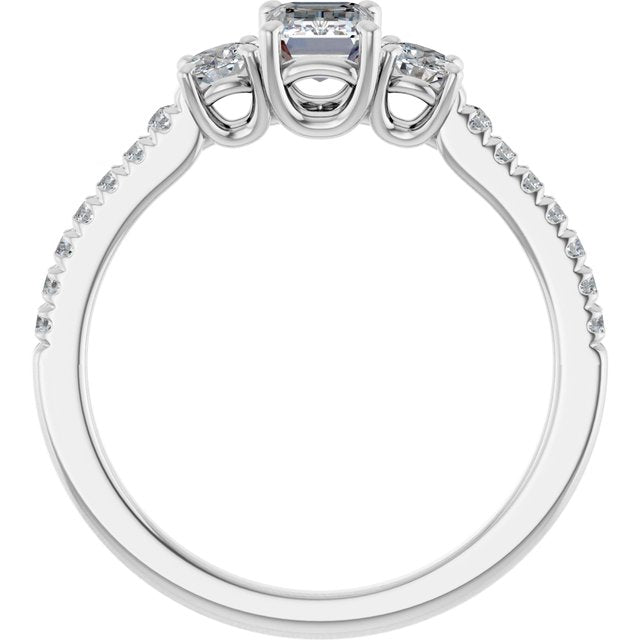 emerald-14K White gold