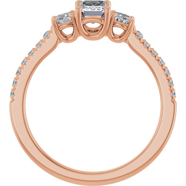 emerald-14K Rose gold