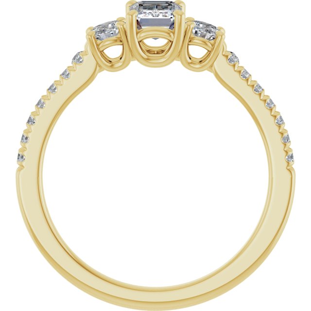 emerald-10K Yellow gold
