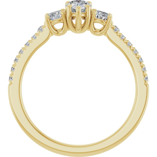 pear-14K Yellow gold