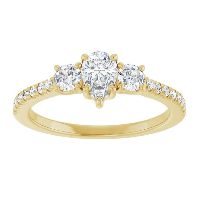 pear-14K Yellow gold