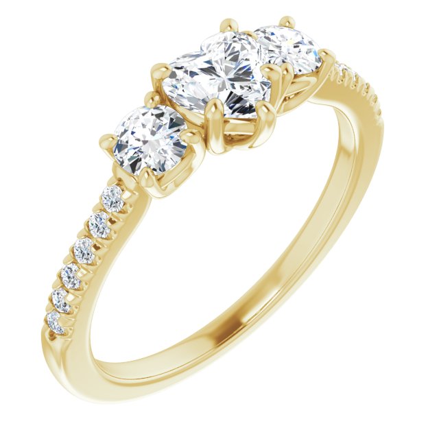 heart-10K Yellow gold